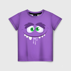 Детская футболка 3D Глупое лицо монстра