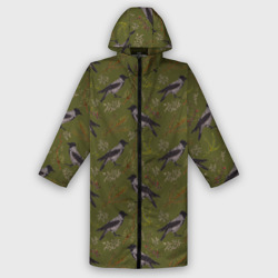 Дождевик унисекс 3D Вороны и еловые веточки