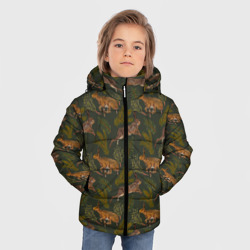 Зимняя куртка для мальчиков 3D Зайцы в еловых веточках - фото 2