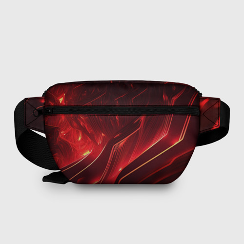 Поясная сумка 3D с принтом CS GO fire  logo, вид сзади #1