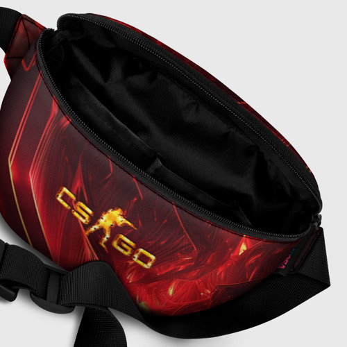 Поясная сумка 3D с принтом CS GO fire  logo, фото #6