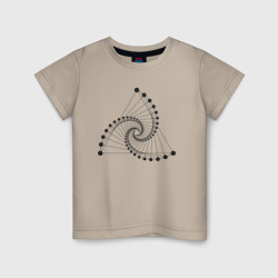 Детская футболка хлопок Линии с кругами - абстракция
