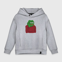 Детское худи Oversize хлопок Лягушонок Пепе вымотался