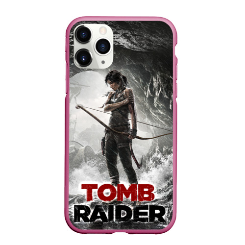 Чехол для iPhone 11 Pro матовый Rise of the Tomb rider, цвет малиновый