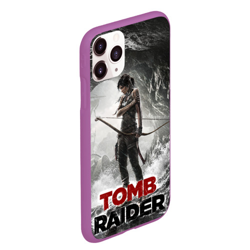 Чехол для iPhone 11 Pro Max матовый Rise of the Tomb rider, цвет фиолетовый - фото 3