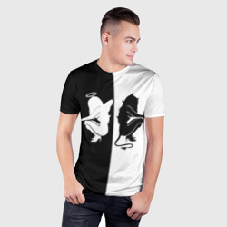 Мужская футболка 3D Slim Ангел и Демон - фото 2