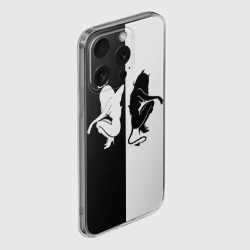 Чехол для iPhone 15 Pro силиконовый с защитой камеры Ангел и Демон - фото 2