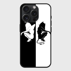 Чехол силиконовый для Apple iPhone 15 Pro матовый Ангел и Демон