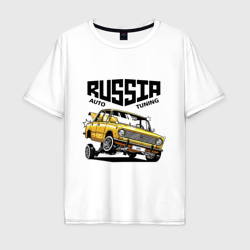 Мужская футболка хлопок Oversize Russia tuning car