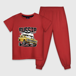 Детская пижама хлопок Russia tuning car