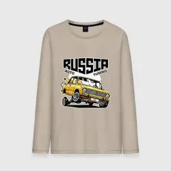 Мужской лонгслив хлопок Russia tuning car