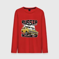 Мужской лонгслив хлопок Russia tuning car