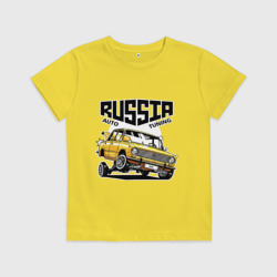 Детская футболка хлопок Russia tuning car
