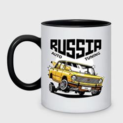 Кружка двухцветная Russia tuning car