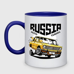 Кружка двухцветная Russia tuning car