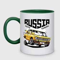 Кружка двухцветная Russia tuning car