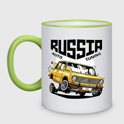 Кружка двухцветная Russia tuning car