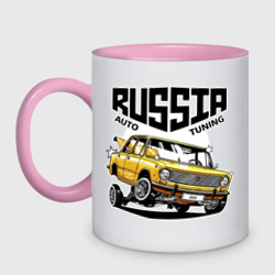 Кружка двухцветная Russia tuning car