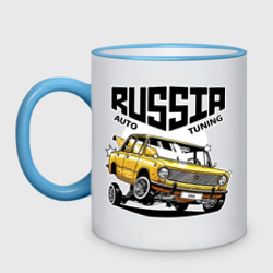 Кружка двухцветная Russia tuning car