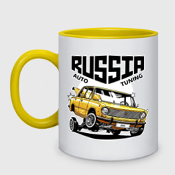 Кружка двухцветная Russia tuning car