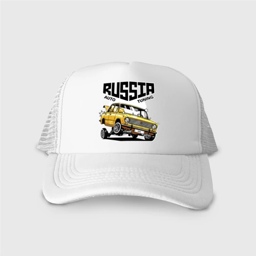 Кепка тракер с сеткой Russia tuning car