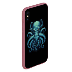 Чехол для iPhone XS Max матовый Голубой осьминог - фото 2