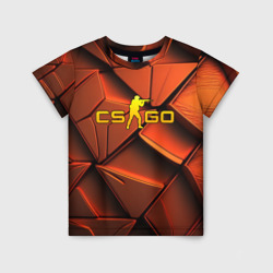 Детская футболка 3D CSGO orange  logo