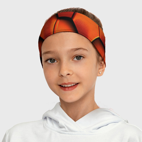 Повязка на голову 3D Объемные оранжевые плиты-соты - фото 7