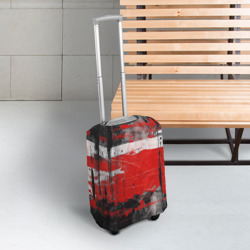 Чехол для чемодана 3D Красная белая черная краска - фото 2