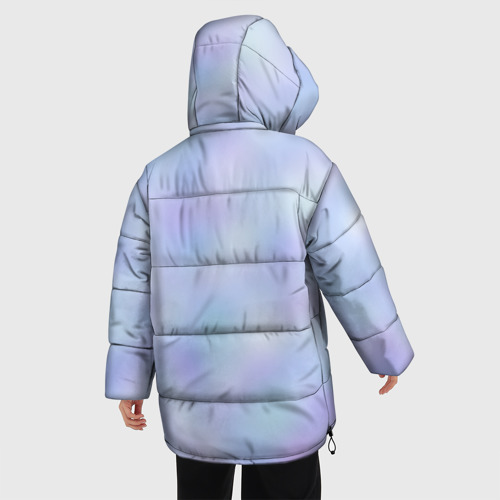 Женская зимняя куртка 3D с принтом Теннисный дизайн, вид сзади #2