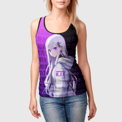 Женская майка 3D Эмилия тан в современности - ре Зеро - фото 2