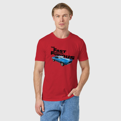 Мужская футболка хлопок Chevrolet Camaro SS, цвет красный - фото 3