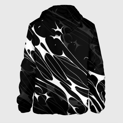 Мужская куртка 3D с принтом Белые абстрактные полосы, вид сзади #1