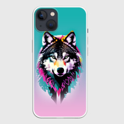 Волчья морда - поп-арт – Чехол для iPhone 13 с принтом купить