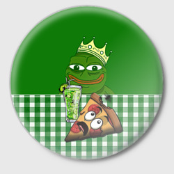 Значок Pepe King with pizza