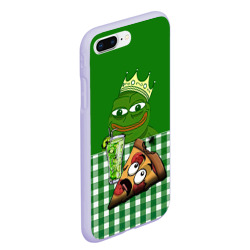 Чехол для iPhone 7Plus/8 Plus матовый Pepe King with pizza - фото 2