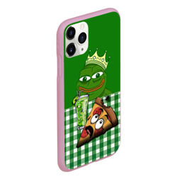 Чехол для iPhone 11 Pro Max матовый Pepe King with pizza - фото 2