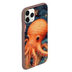 Чехол для iPhone 11 Pro матовый Осьминог и подводный мир - фото 2