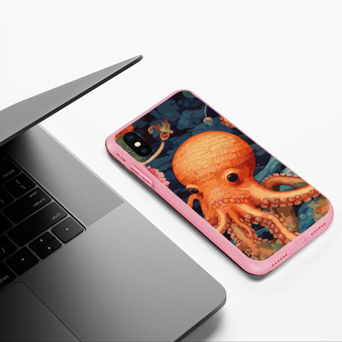 Чехол для iPhone XS Max матовый с принтом Осьминог и подводный мир, фото #5