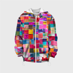 Детская куртка 3D Разноцветные лоскутки