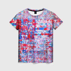 Женская футболка 3D Пестрые краски