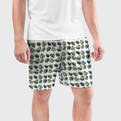 Мужские шорты спортивные Камешки, цвет 3D печать - фото 3