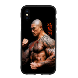 Чехол для iPhone XS Max матовый Irezumi tattoo yakuza fighter