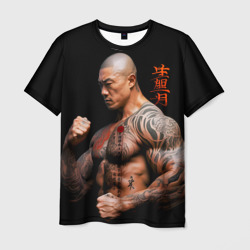 Мужская футболка 3D Irezumi tattoo yakuza fighter