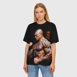 Женская футболка oversize 3D Irezumi tattoo yakuza fighter - фото 2