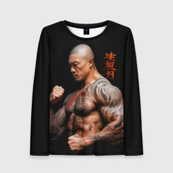 Женский лонгслив 3D Irezumi tattoo yakuza fighter