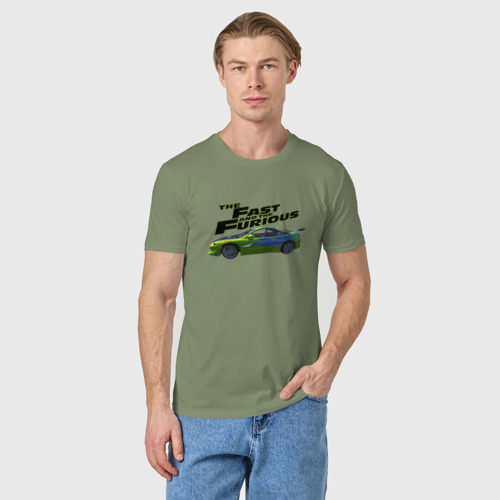 Мужская футболка хлопок Форсаж Mitsubishi Eclipse GSX, цвет авокадо - фото 3