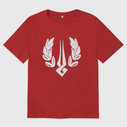 Женская футболка хлопок Oversize Загрей лого