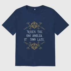 Женская футболка хлопок Oversize When the DM Smiles