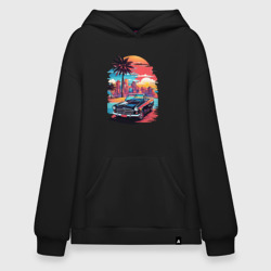 Худи SuperOversize хлопок Автомобиль на пляже